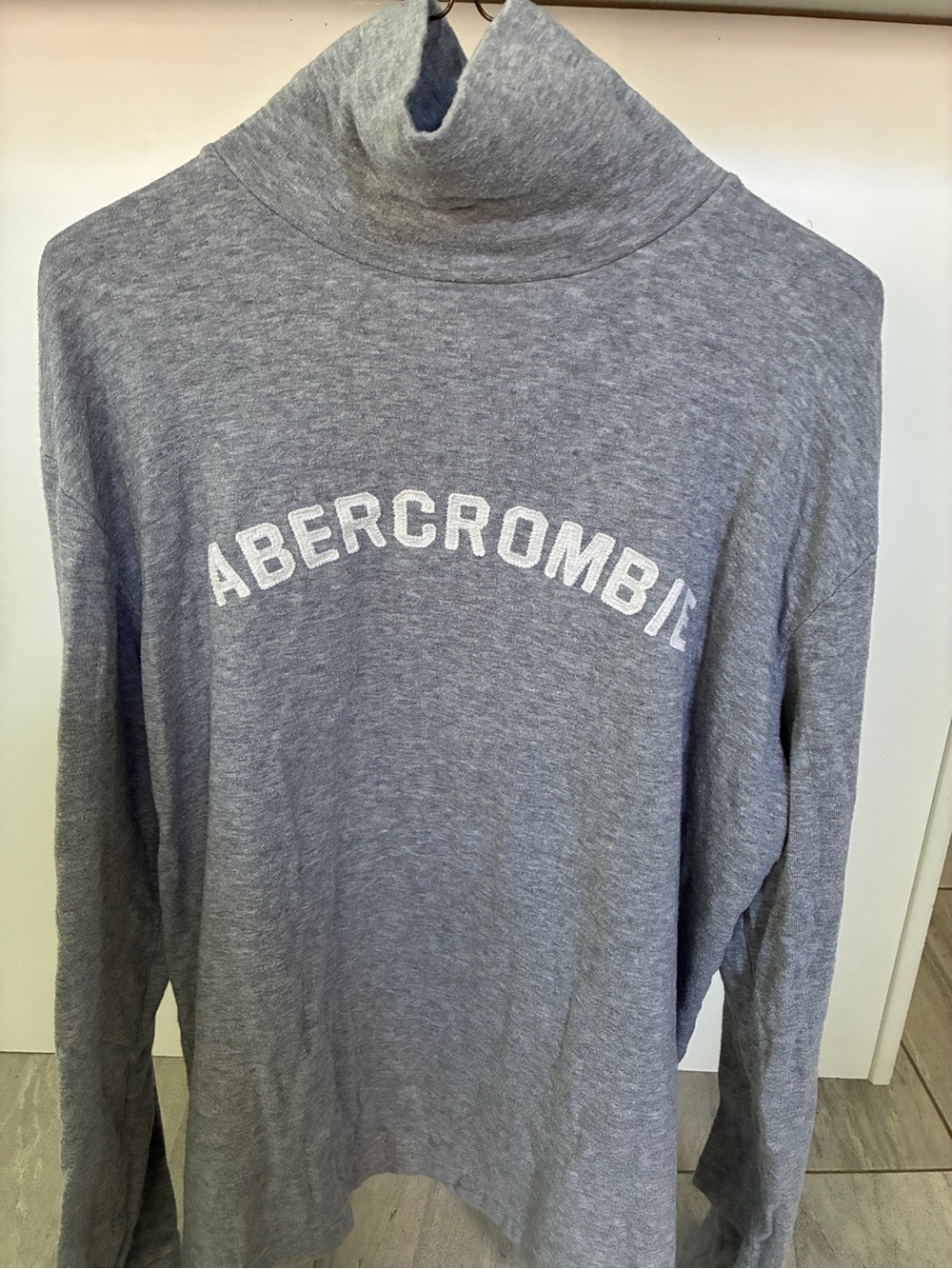 Abercrombie & Fitch Heather Gray Turtleneck Sweater/Top, Large Vintage 90’s